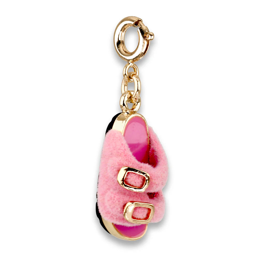 High IntenCity - Charm It! Gold Furry Pink Sandal Charm