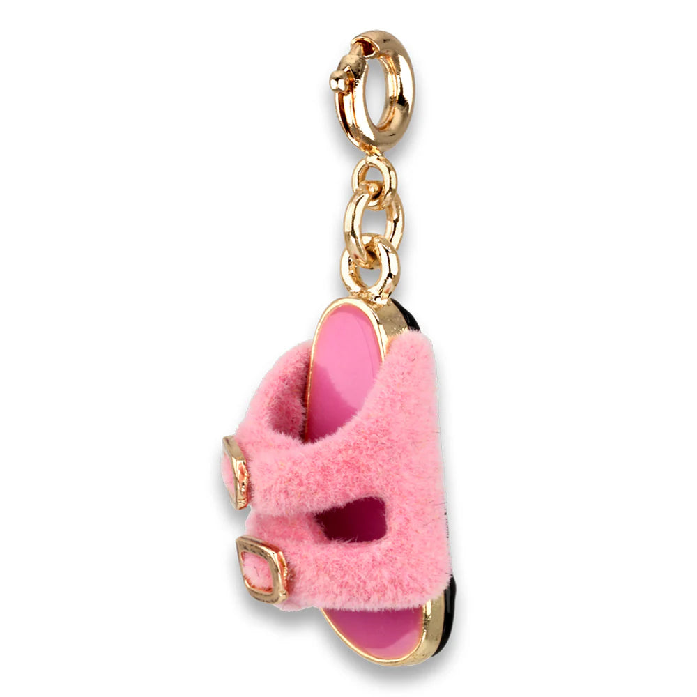High IntenCity - Charm It! Gold Furry Pink Sandal Charm