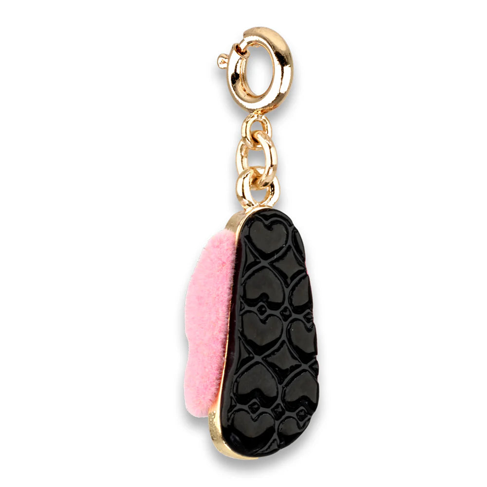 High IntenCity - Charm It! Gold Furry Pink Sandal Charm