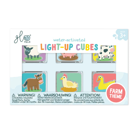 Glo Pals - Farm Frenzy 6-Pack Light Up Cubes | Sensory