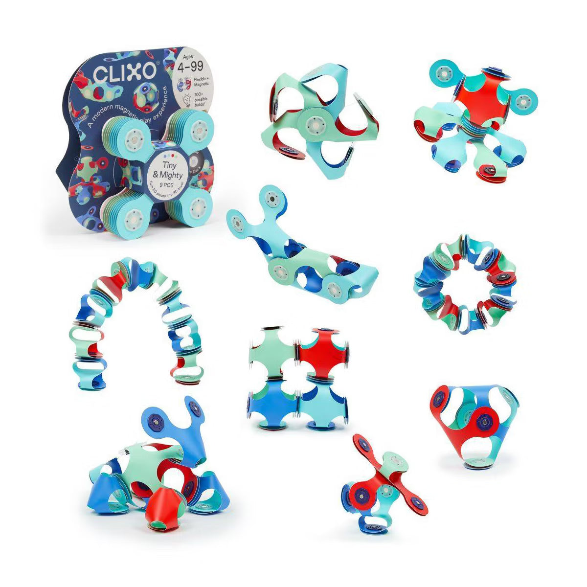 Clixo - Tiny & Mighty Set - Ocean - 9 Pieces