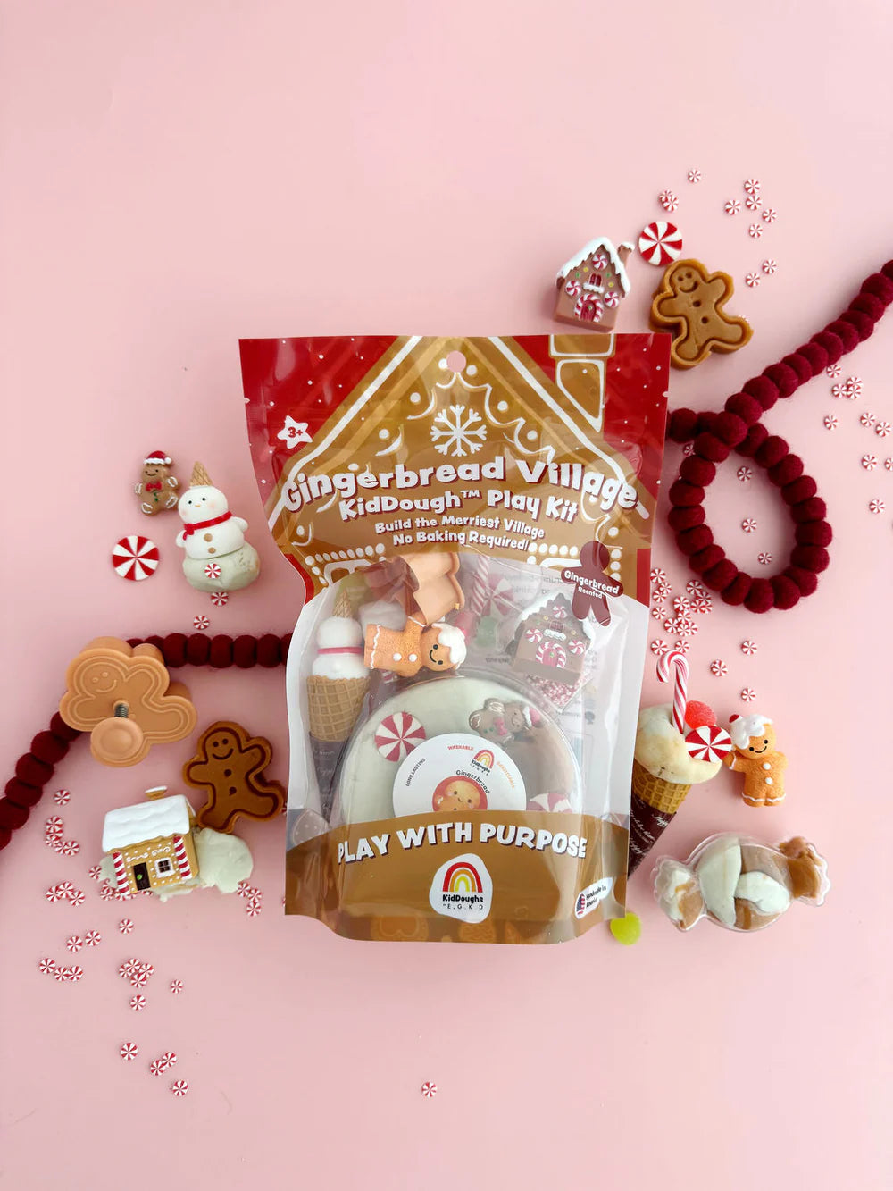 Earth Grown KidDoughs - Gingerbread Village Play Kit
