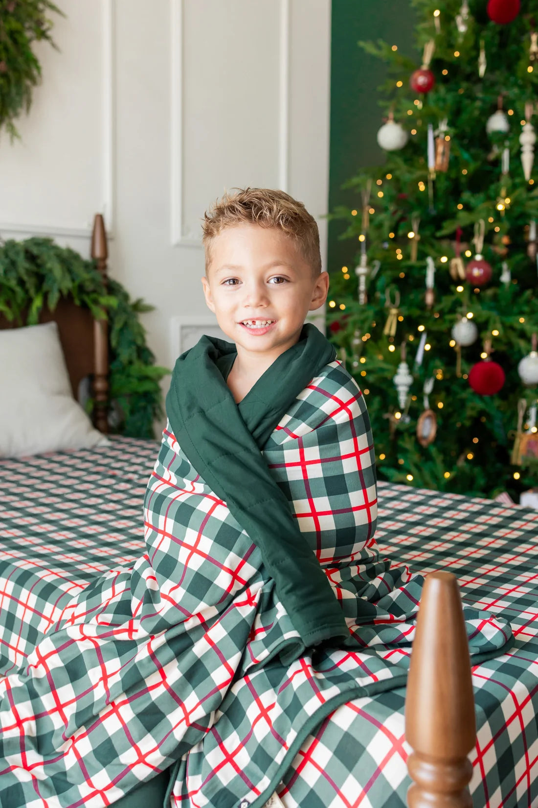 Kyte Baby - Toddler Blanket in Holiday Plaid 1.0 TOG