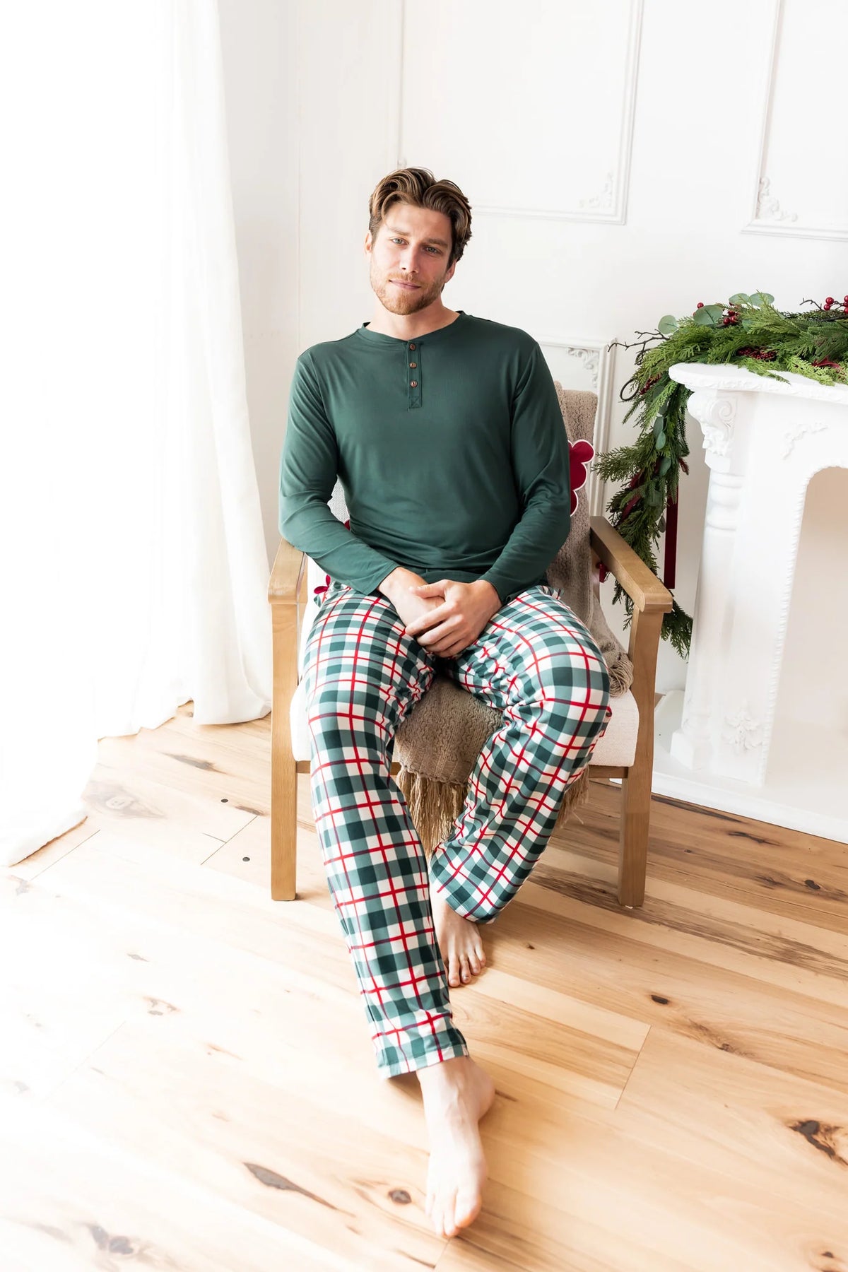 Kyte Baby - Men's Lounge Pants in Holiday Plaid