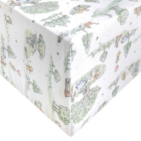 Copper Pearl - Hundred Acre Wood Premium Knit Fitted Crib Sheet