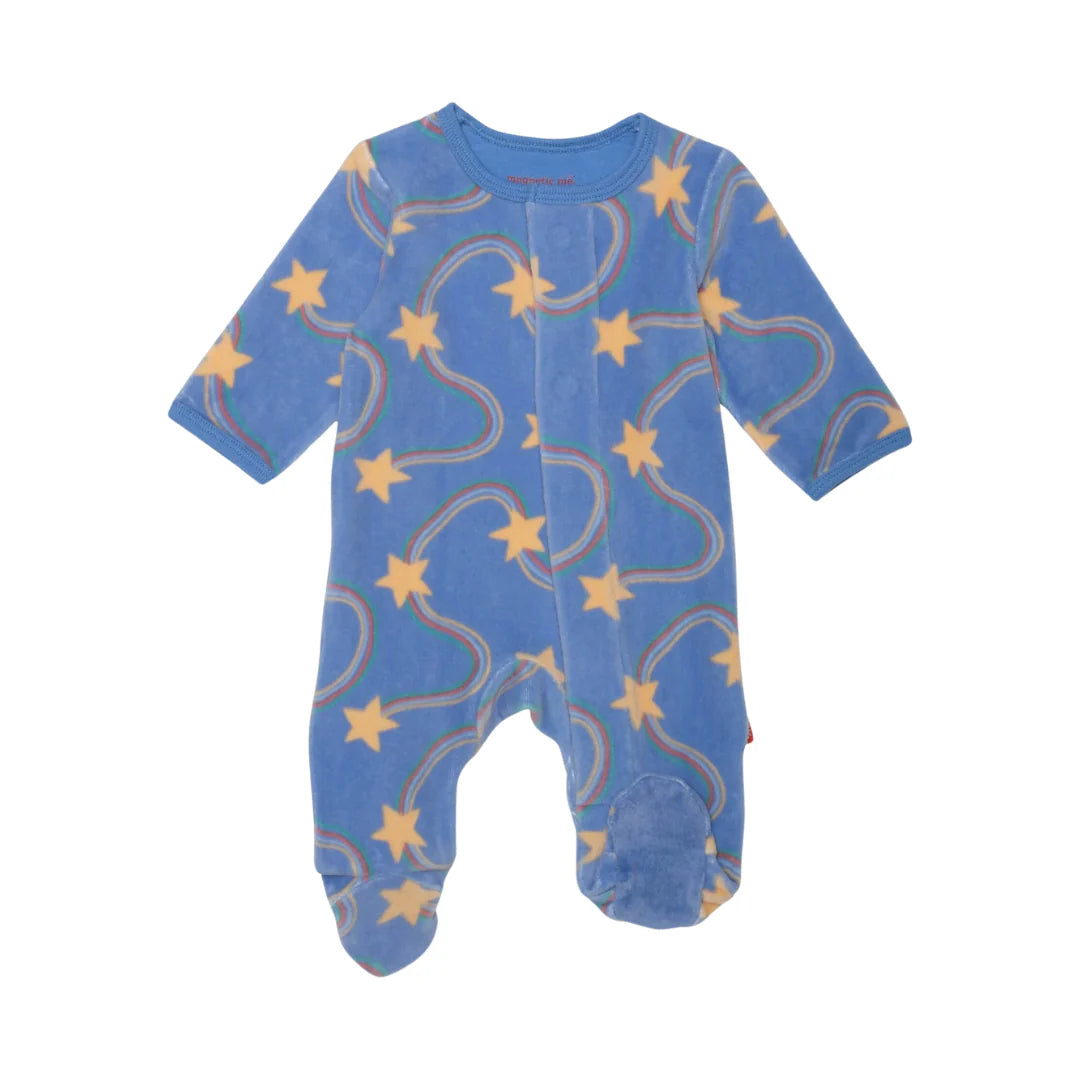 Magnetic Me - Starry Nights Velour Footie