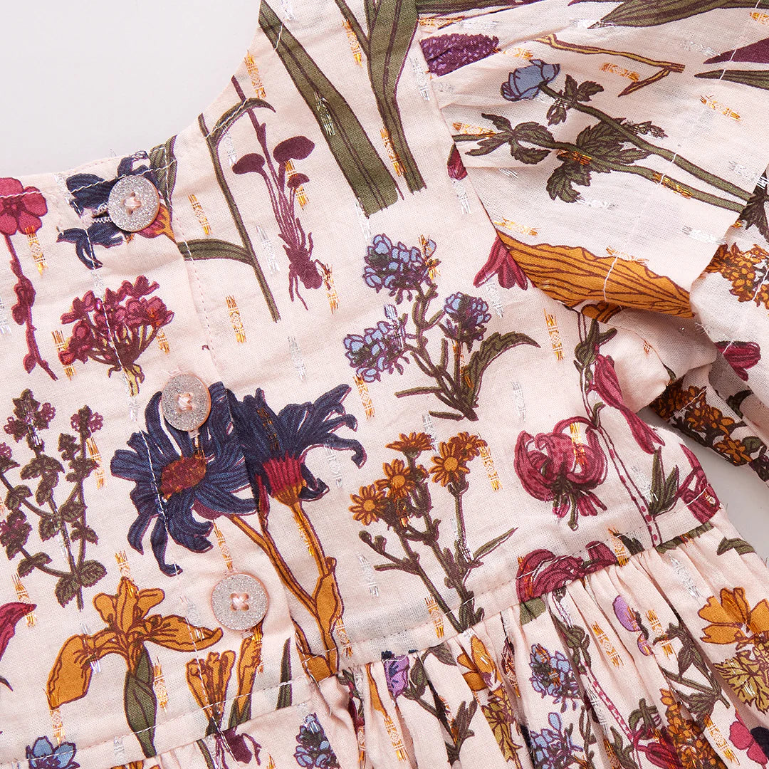 Pink Chicken -  Autumn Flowers | Brooke Dress