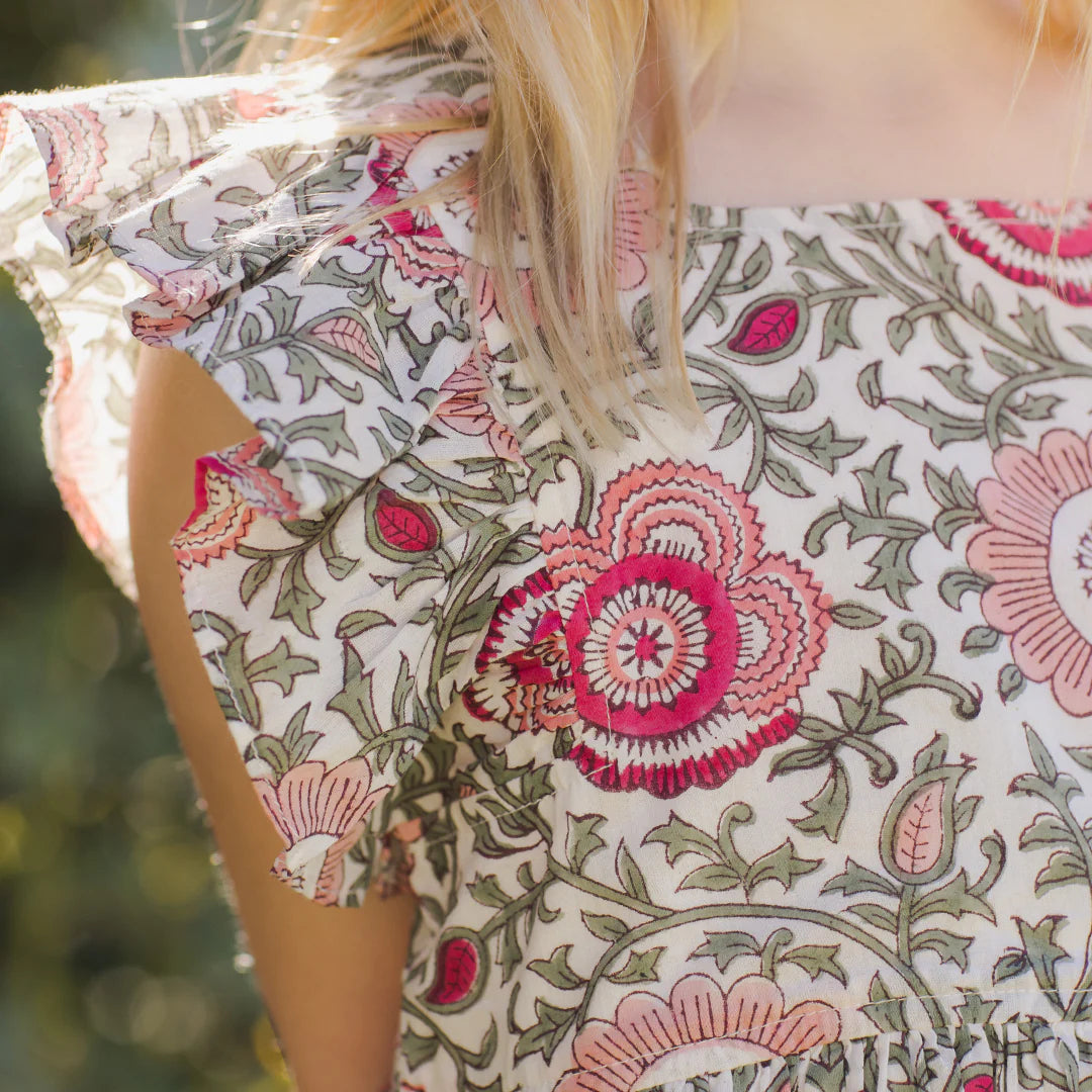 Pink Chicken - Pink Lisbon Floral Elsie Dress