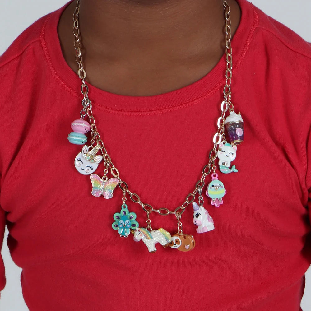 High IntenCity - Charm It! Gold Chain Necklace