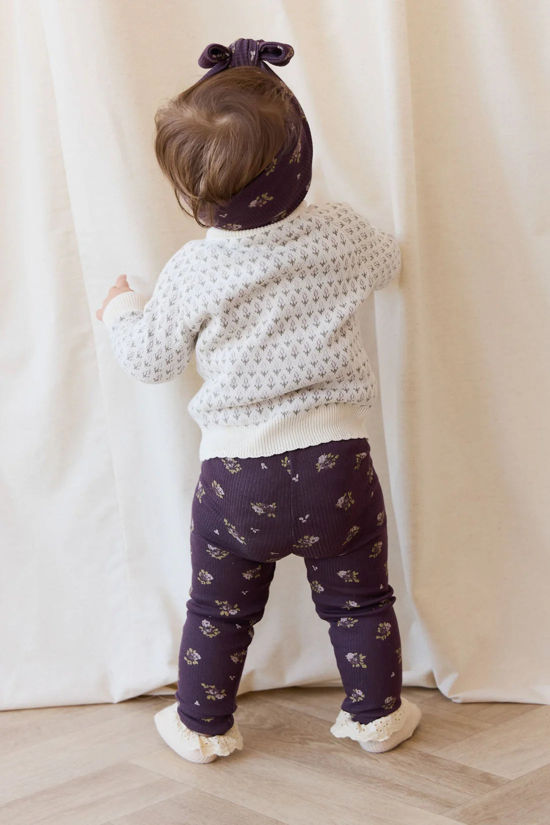 Jamie Kay - Organic Cotton Fine Rib Bodysuit & Legging Set - Simone Huckleberry