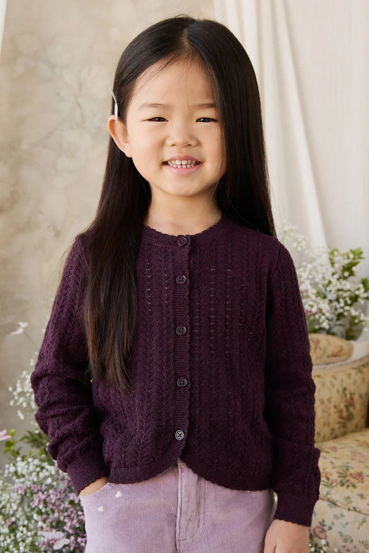 Jamie Kay - Maxine Knitted Cardigan - Blackcurrant