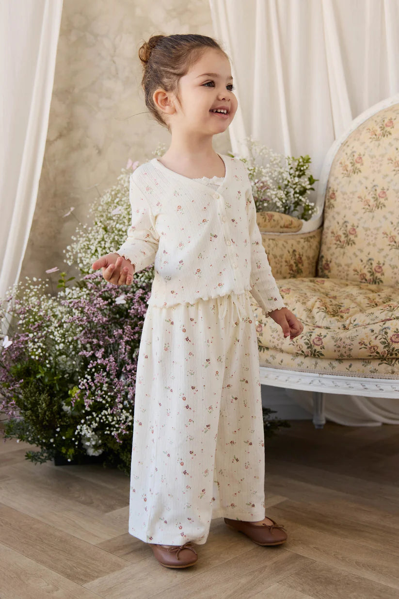Jamie Kay - Organic Cotton Pointelle Carine Pant - Eloise Egret