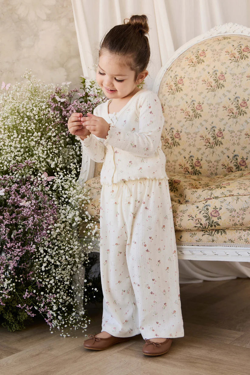 Jamie Kay - Organic Cotton Pointelle Carine Pant - Eloise Egret