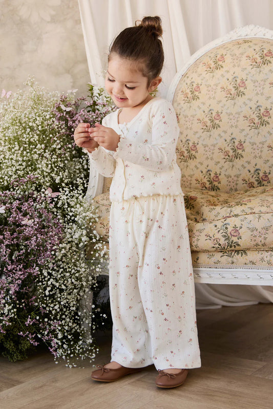 Jamie Kay - Organic Cotton Pointelle Carine Pant - Eloise Egret