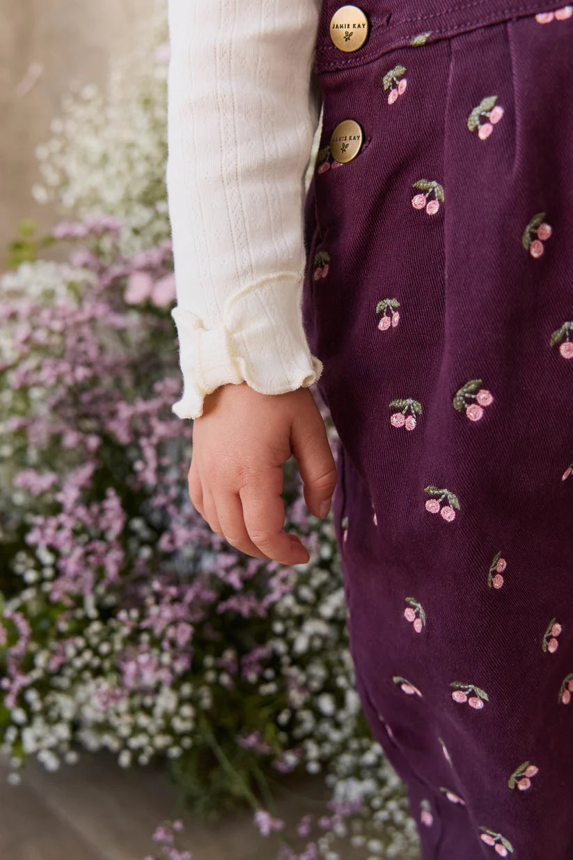 Jamie Kay - Organic Cotton Pointelle Eliane Top - Parchment
