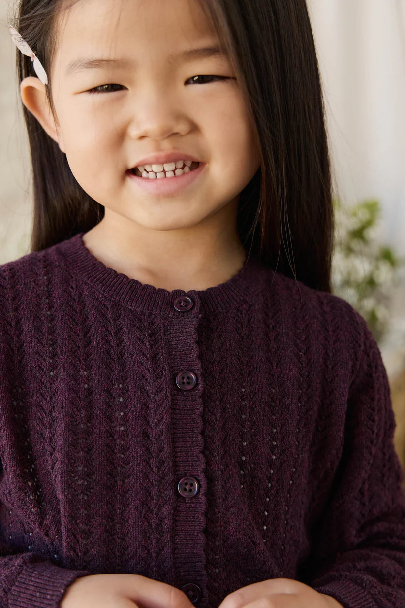 Jamie Kay - Maxine Knitted Cardigan - Blackcurrant