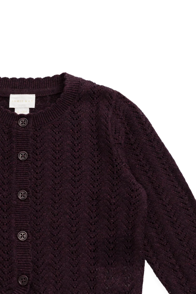 Jamie Kay - Maxine Knitted Cardigan - Blackcurrant