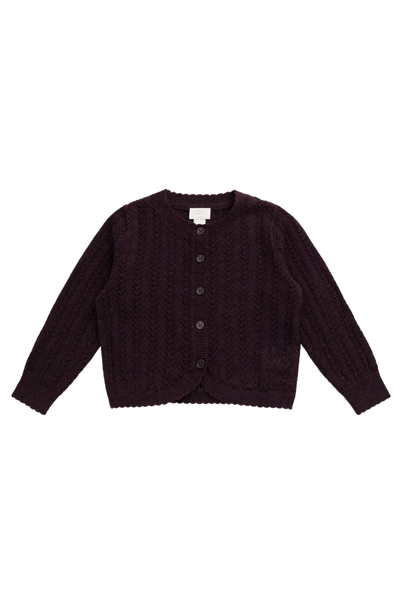 Jamie Kay - Maxine Knitted Cardigan - Blackcurrant