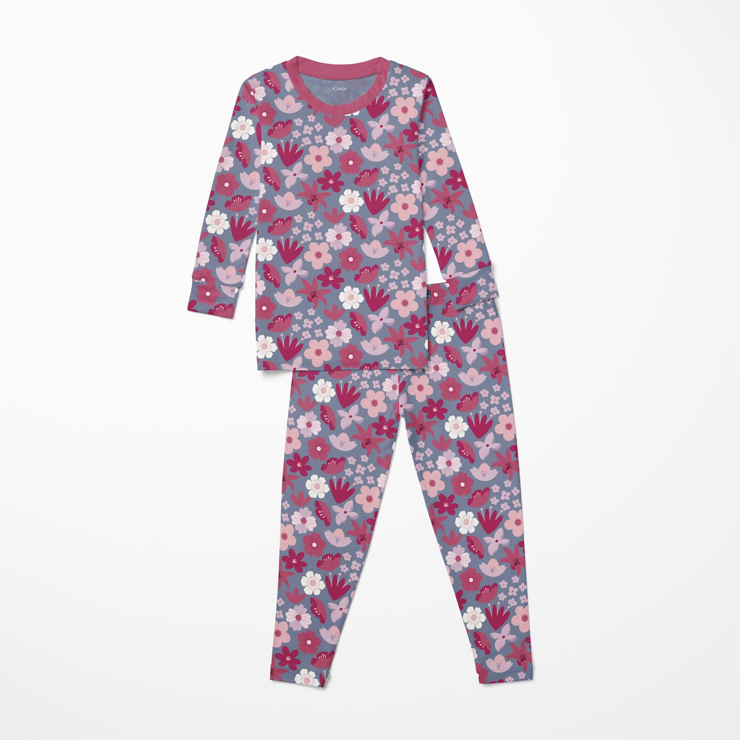 KicKee Pants - Moonlight Picture Day Floral Long Sleeve Pajama Set