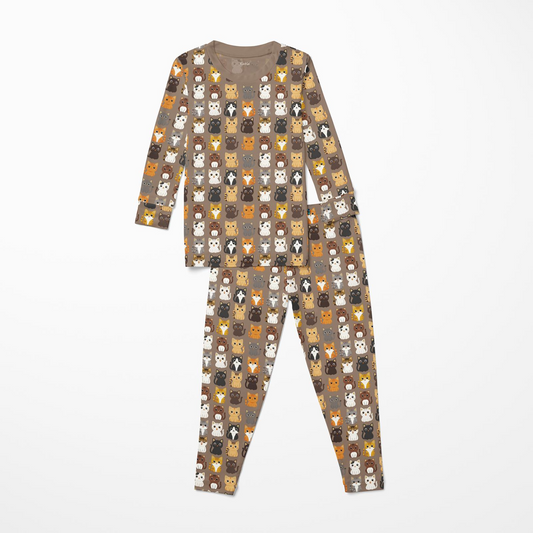 KicKee Pants - Portabella Cats Long Sleeve Pajama Set