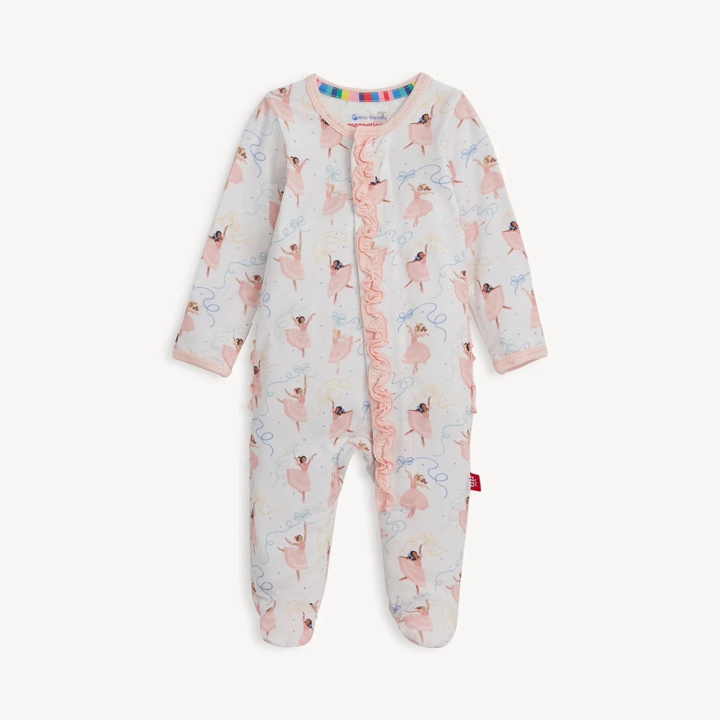 Magnetic Me - Pretty Plies Modal Footie w/ Ruffle