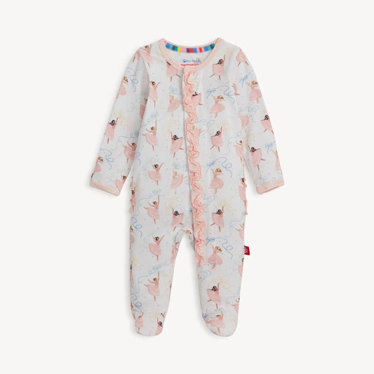 Magnetic Me - Pretty Plies Modal Footie w/ Ruffle