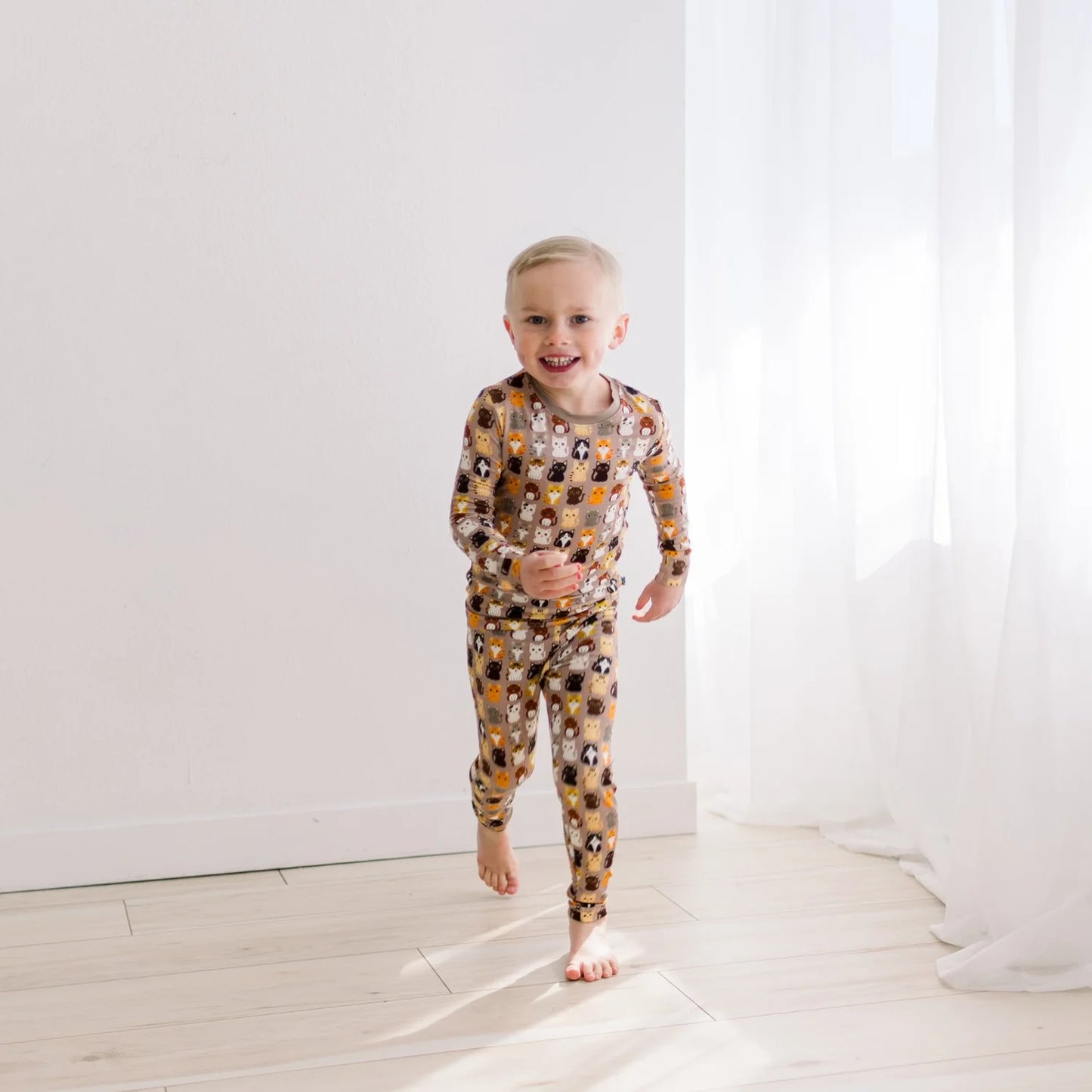 KicKee Pants - Portabella Cats Long Sleeve Pajama Set