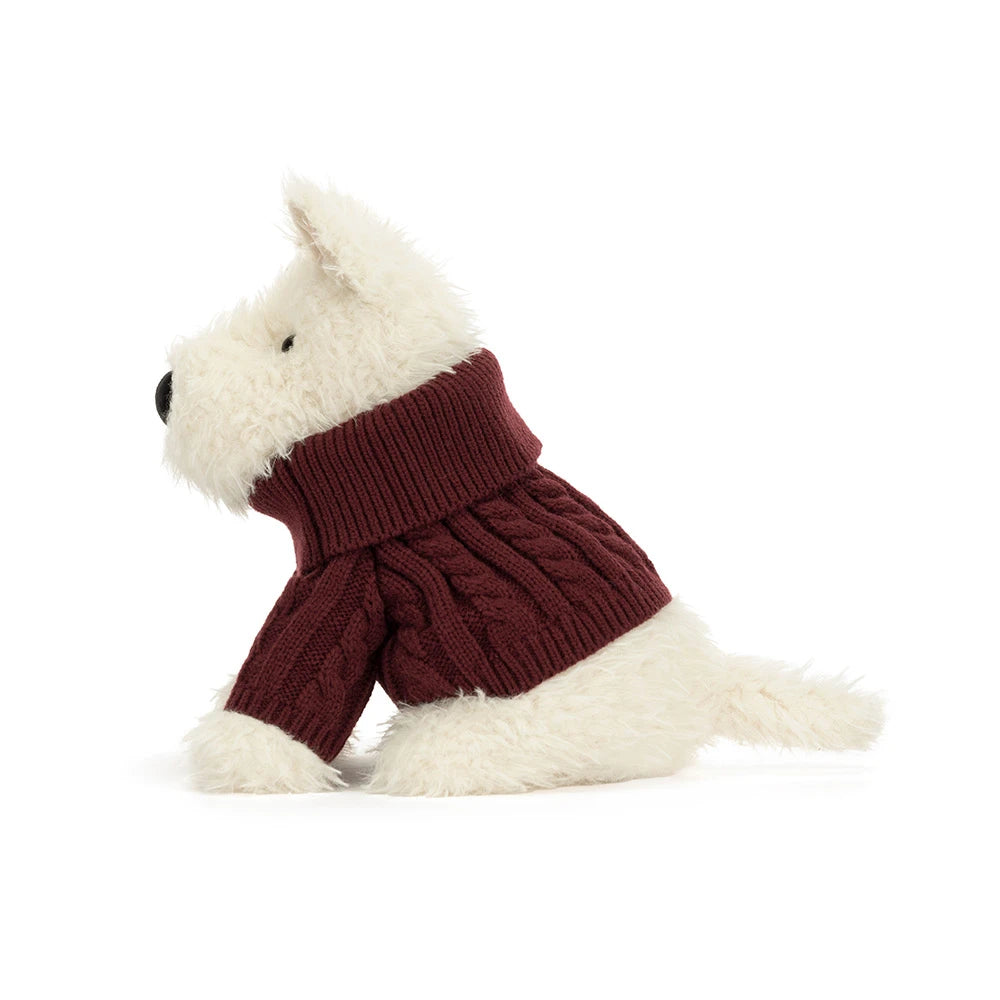 Jellycat - Munro Scottie Dog 'Winter Jumper' (Limit 1)