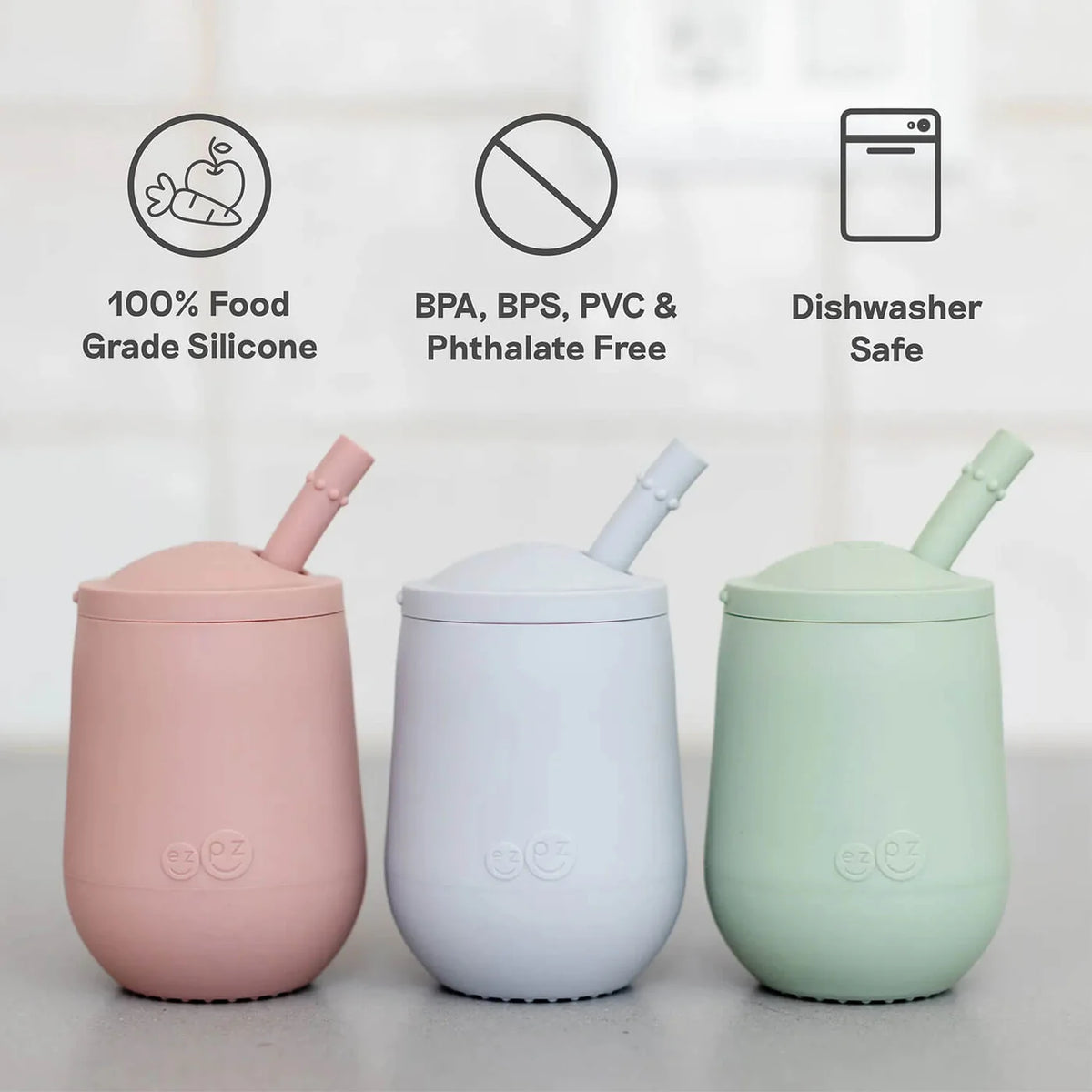 ezpz - Mini Cup + Straw Training System: Indigo