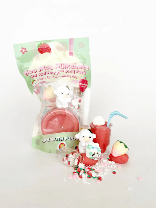 Earth Grown KidDoughs - Moo Moo Milkshake Mini Play Pack