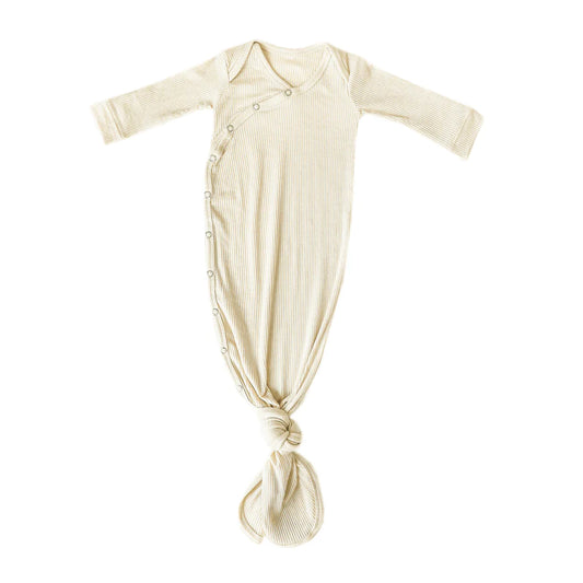 Copper Pearl - Moonstone Rib Knit Knotted Gown