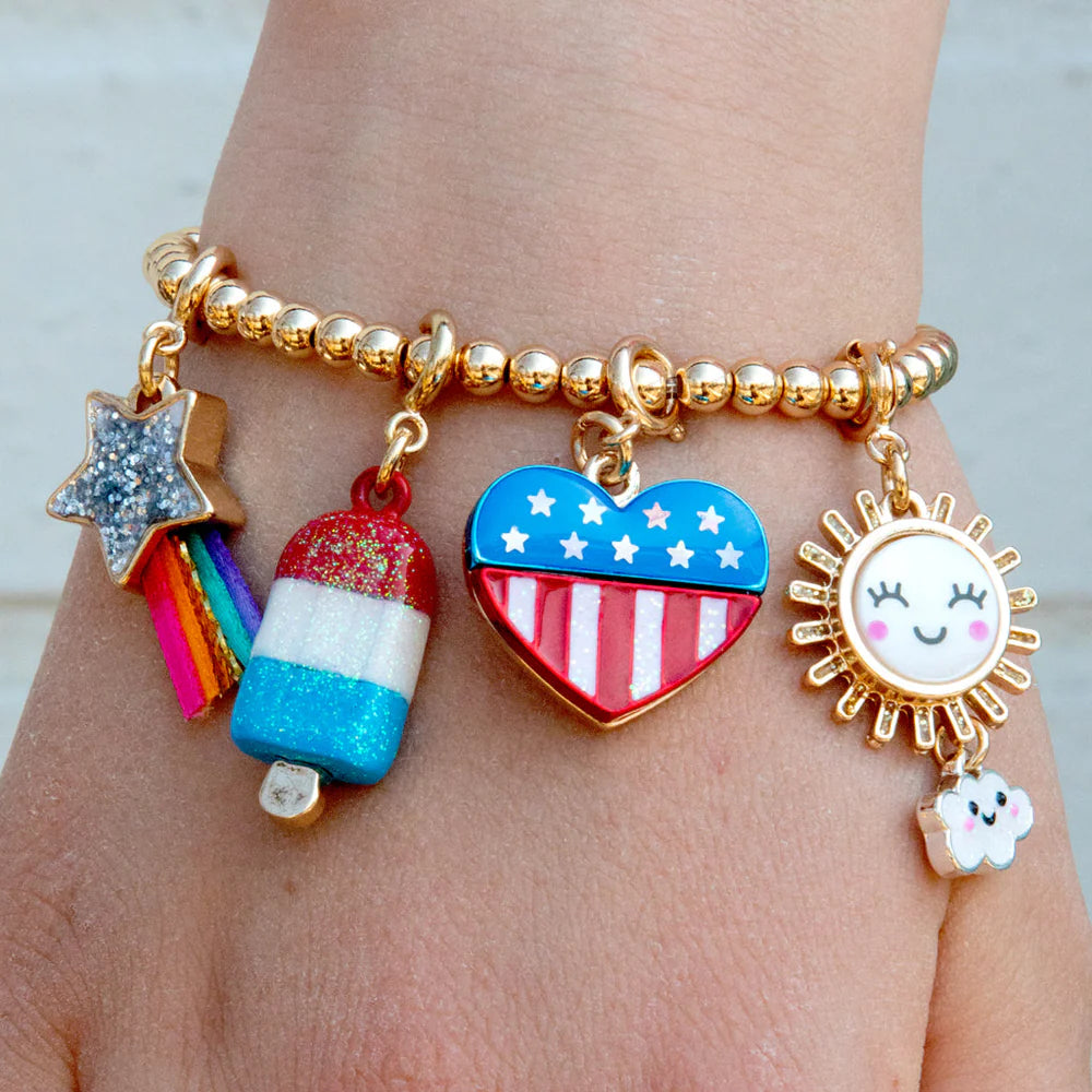 High IntenCity - Charm It! Gold Glitter Shooting Star Charm