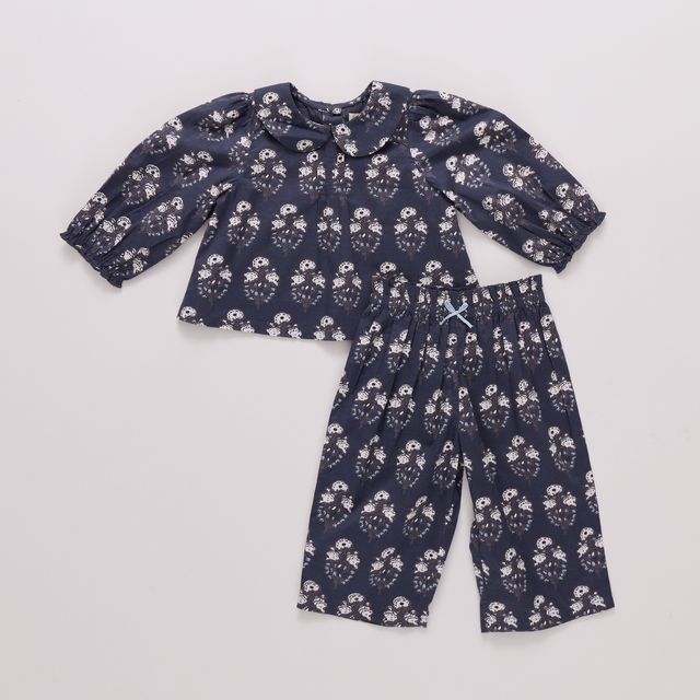 Pink Chicken - Baby Girls Dawson 2 Piece Set - Navy Strawflower