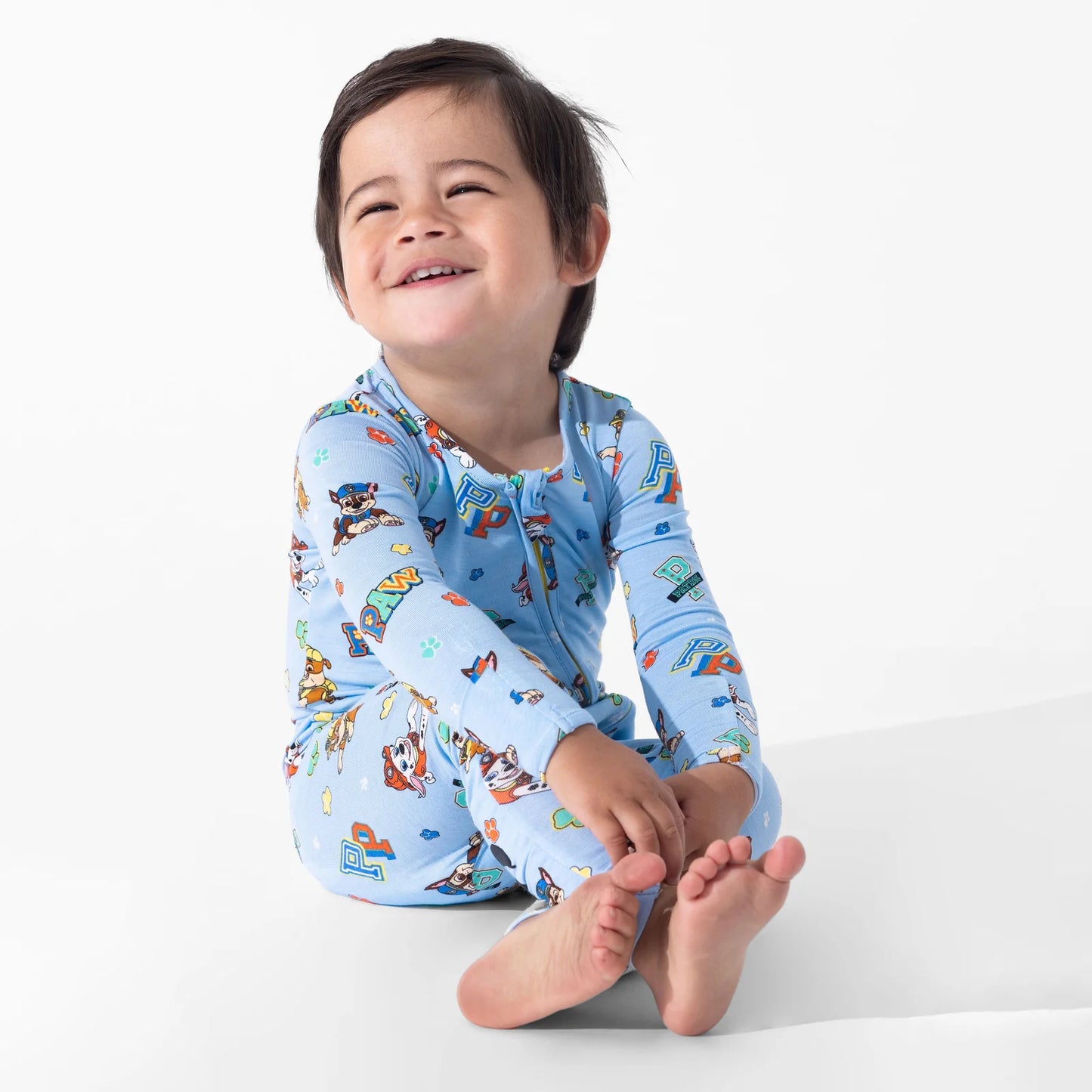 Bellabu Bear - PAW Patrol Varsity Blue Bamboo Convertible Footie