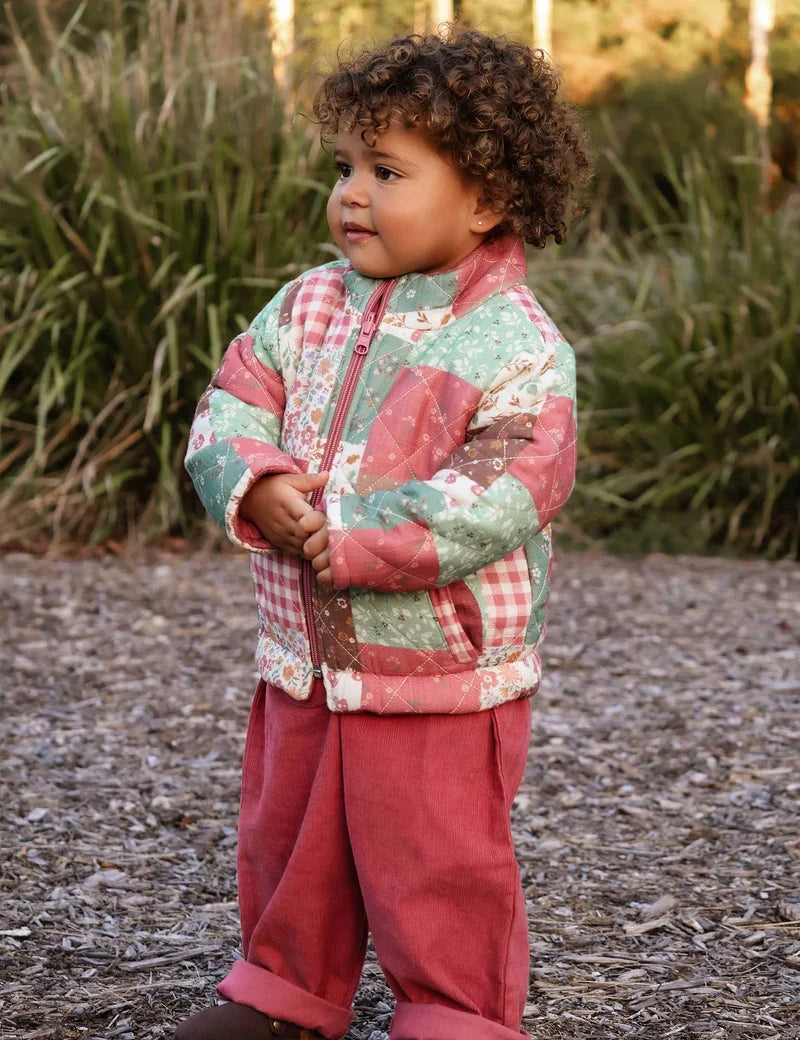 Purebaby - Reversible Quilted Jacked - Patchwork Print