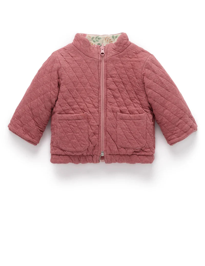 Purebaby - Reversible Quilted Jacked - Patchwork Print