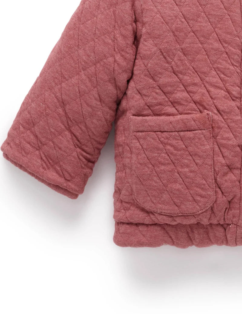 Purebaby - Reversible Quilted Jacked - Patchwork Print