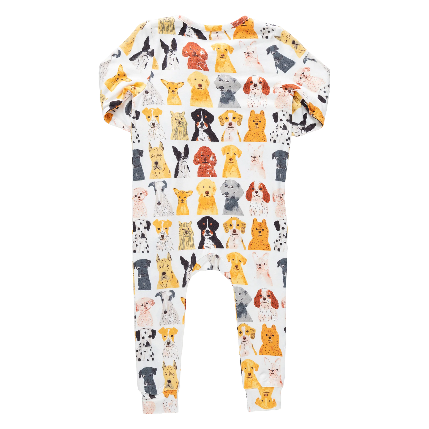 Pink Chicken - Baby Bamboo Romper - Small Watercolor Dogs