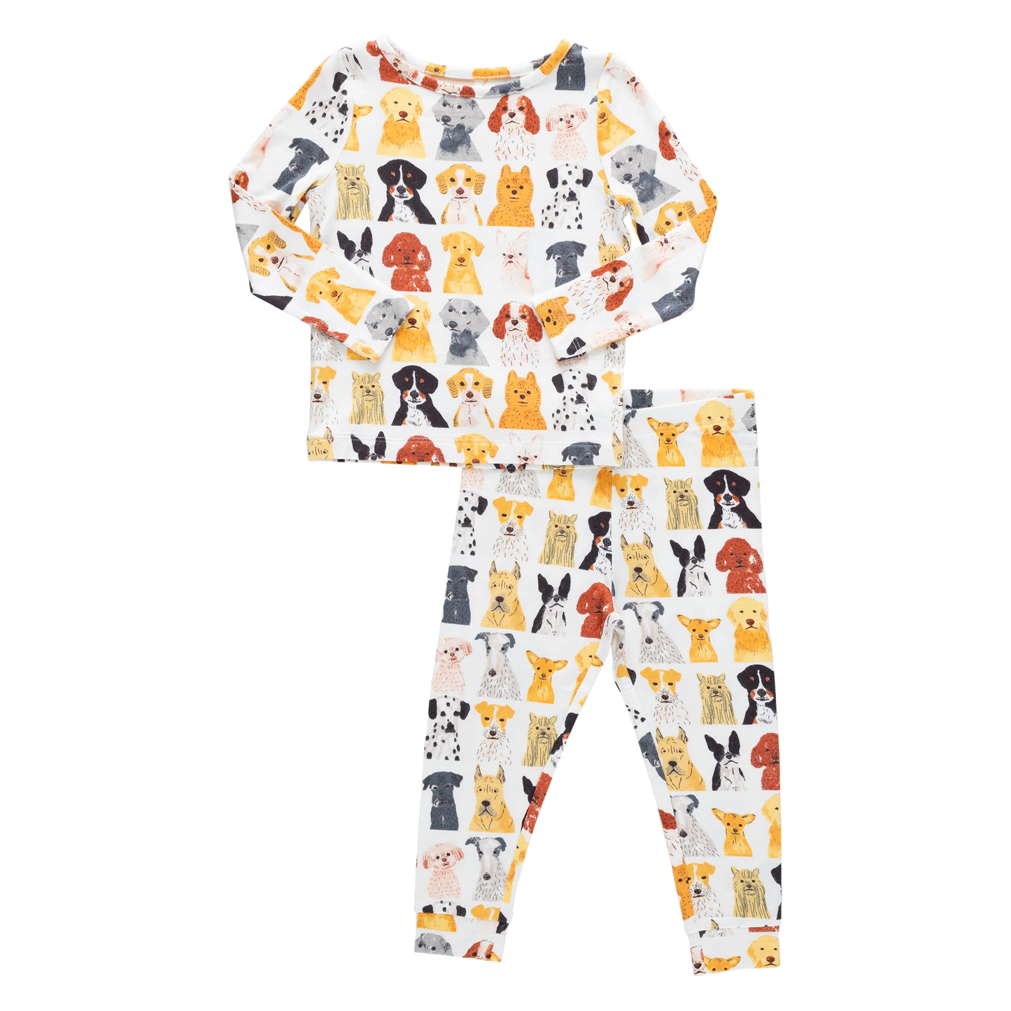 Pink Chicken - Bamboo PJ Set - Small Watercolor Dogs
