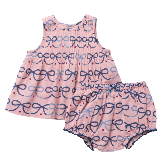 Pink Chicken - Jaipur Two-Piece Set - Pink Bows