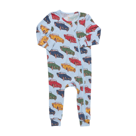 Pink Chicken - Baby Bamboo Romper - Vintage Cars