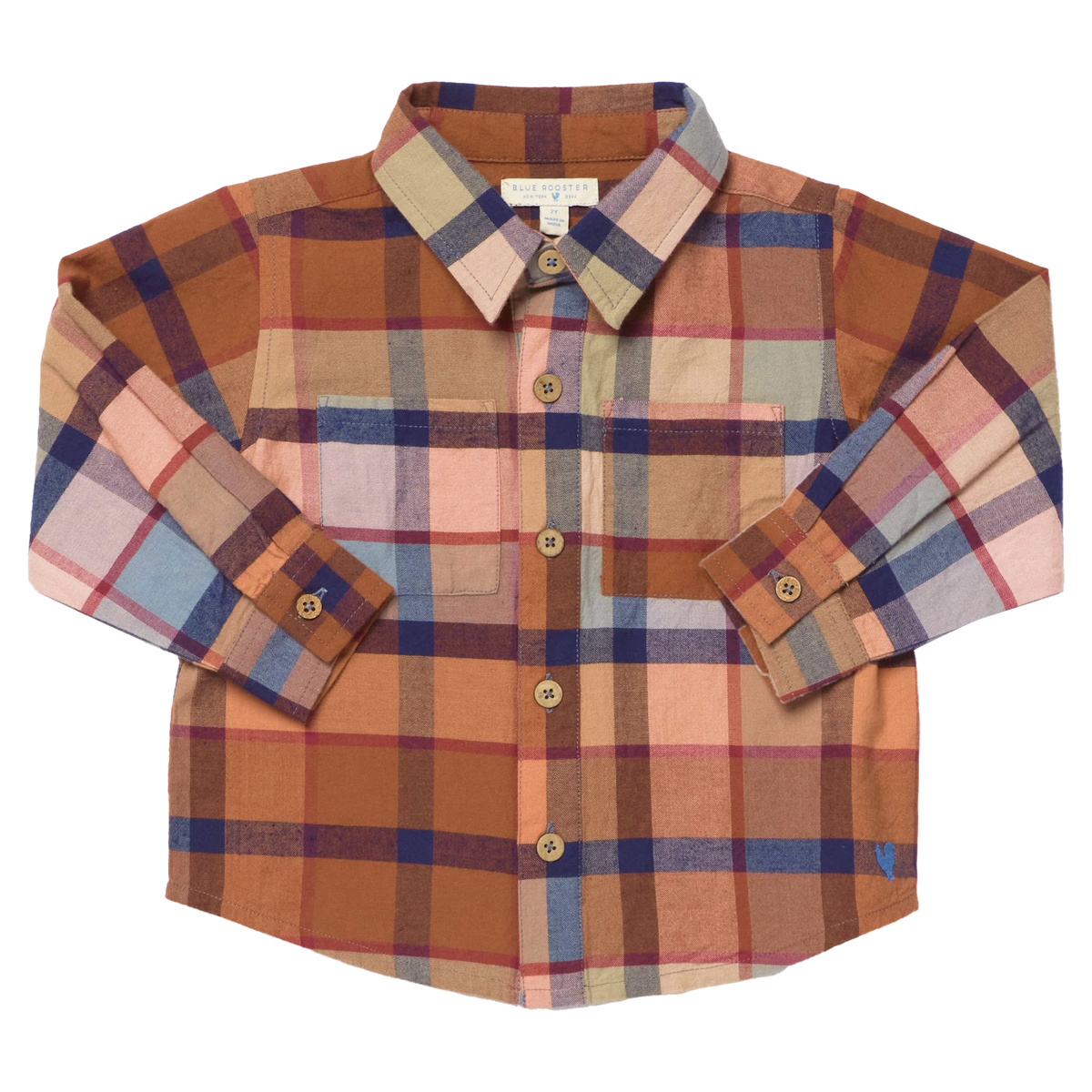 Pink Chicken - Boys Jack Shirt - Hayride Plaid