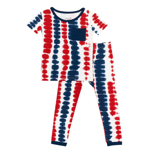 Kyte Baby - Short Sleeve with Pants Pajamas in Liberty Rip Tide