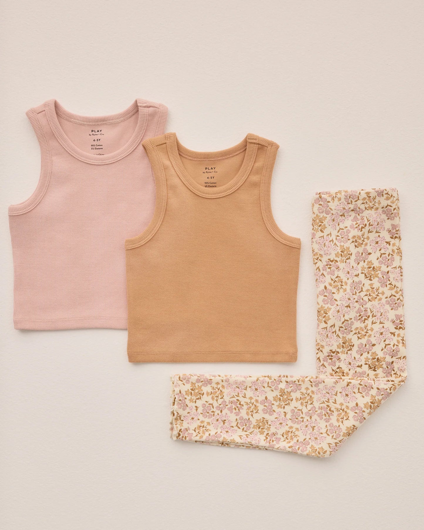 Rylee + Cru - Ribbed Legging Set || Wildflower, Grapefruit
