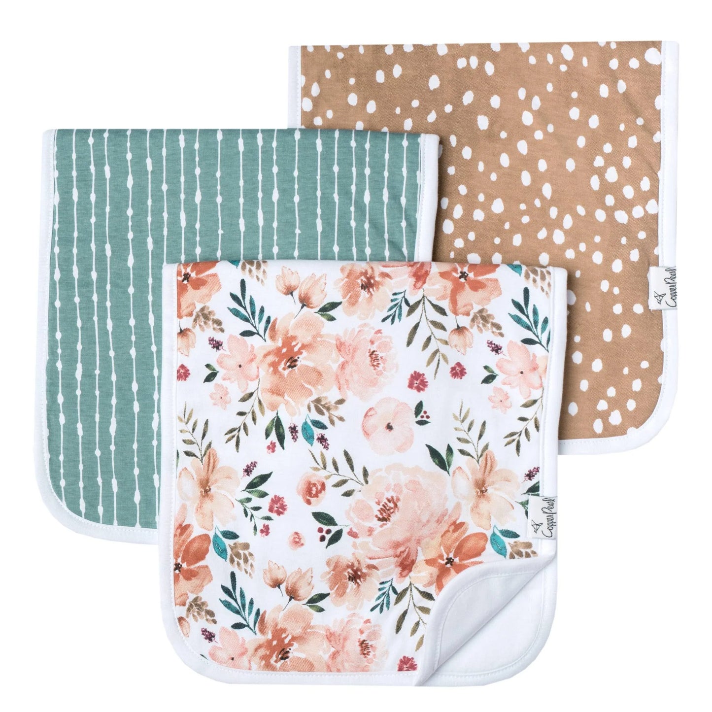 Copper Pearl - Autumn Burp Cloth (3 Pack)