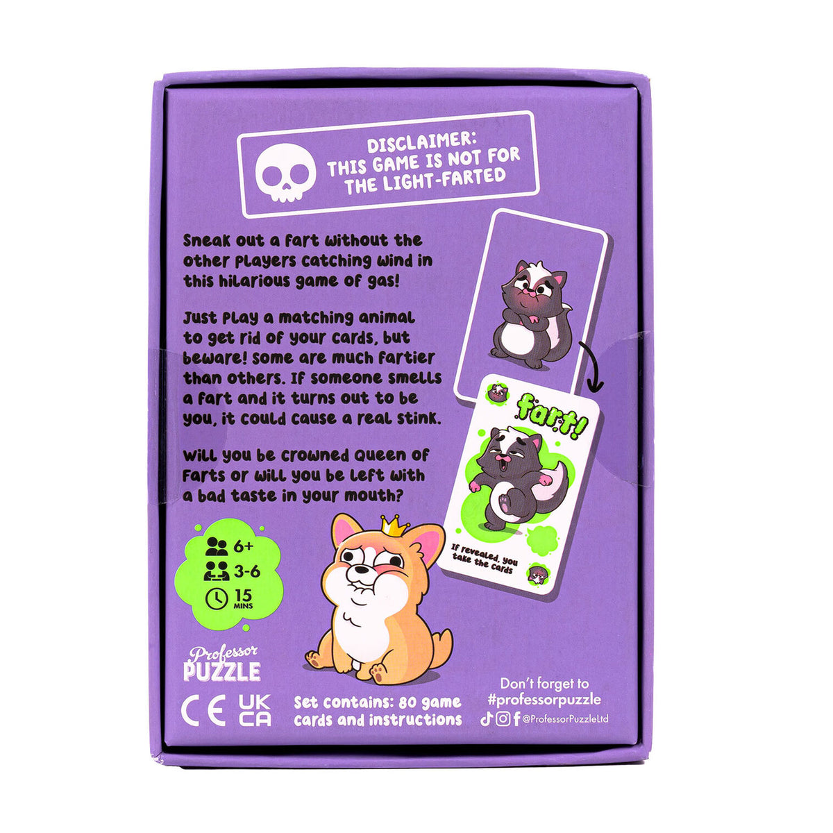Professor Puzzle - Queen of Farts Card Game