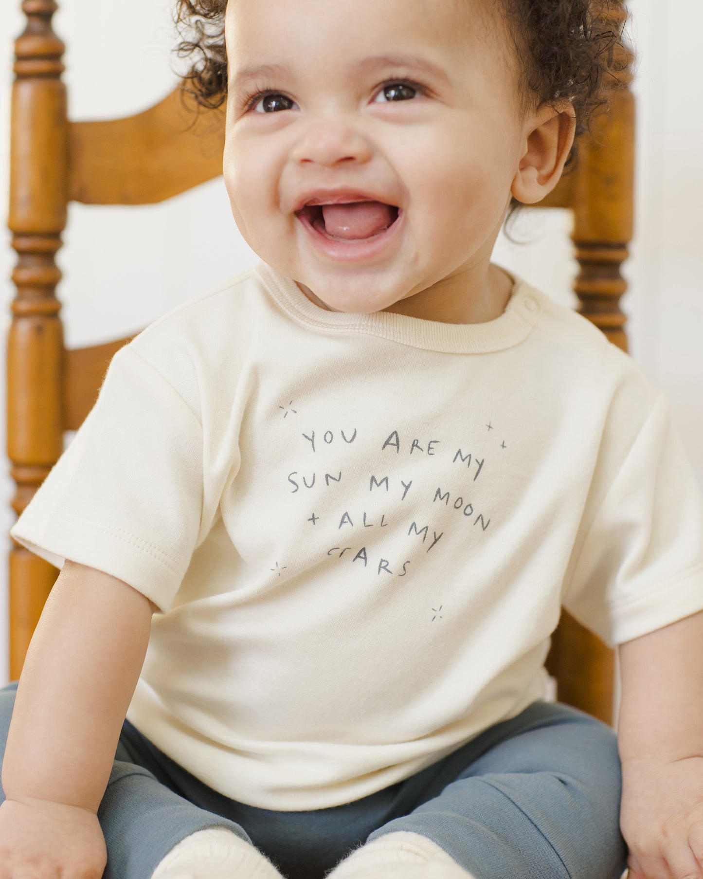 Quincy Mae - Boxy Tee & Drawstring Pant Set || Sun, Moon & Stars