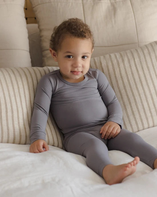 Quincy Mae - Bamboo Pajama Set || Slate