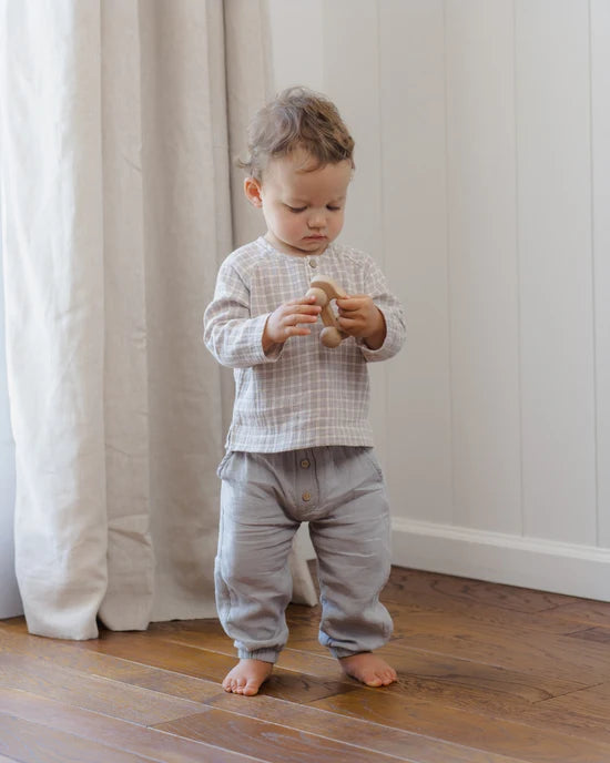 Quincy Mae - Zion Shirt || Blue Gingham