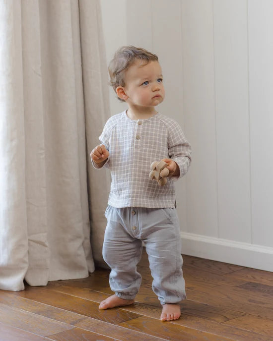 Quincy Mae - Zion Shirt || Blue Gingham